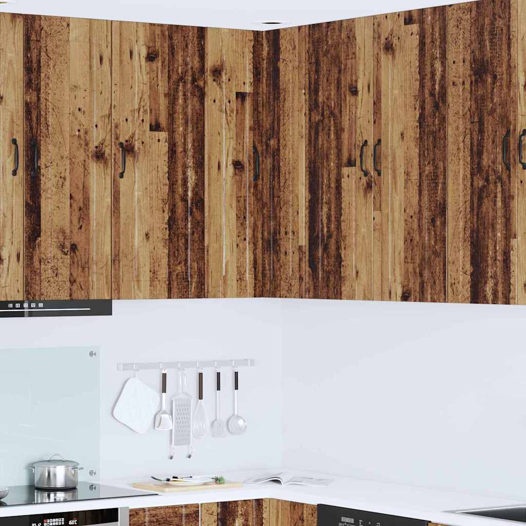 Seinakapp kööki riiuliga Vana puit 57 x 57 x 100 cm Tehispuit