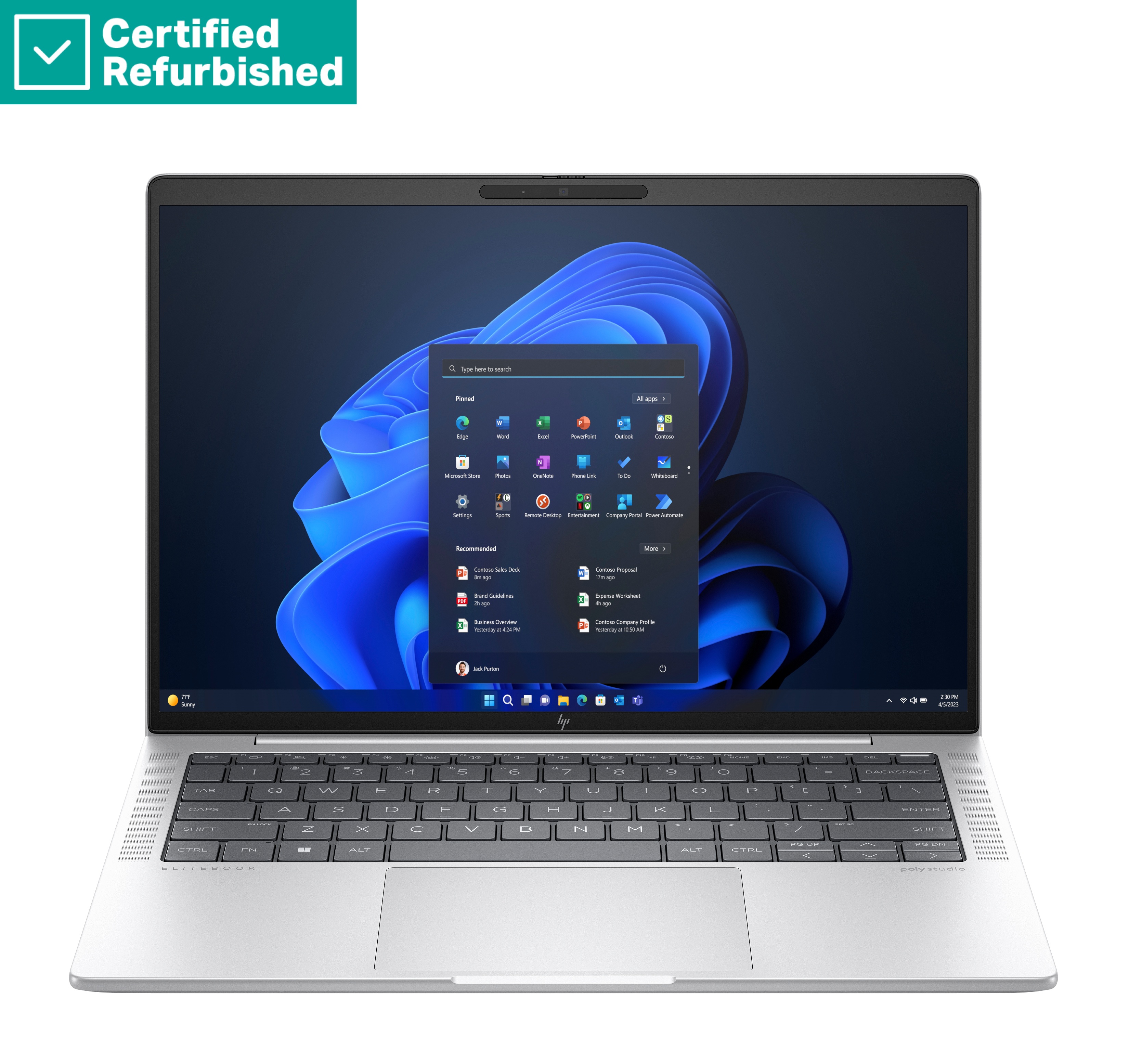 RENEW GOLD HP EliteBook 1040 G11 - Ultra 5-125H, 32GB, 1TB SSD, 14 WUXGA 400-nit Touch AG, 5MP IR cam, 4G/5G Modem, FPR, Nordic backlit keyboard, 56Wh, Win 11 Pro, 1 years