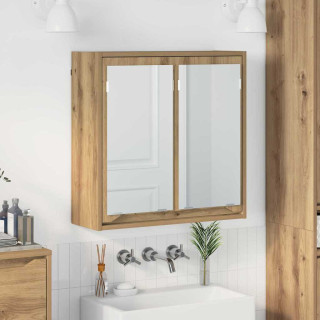 Vannitoa peeglikapp uksega Käsitööpuu 60 x 20 x 60 cm Tehispuit