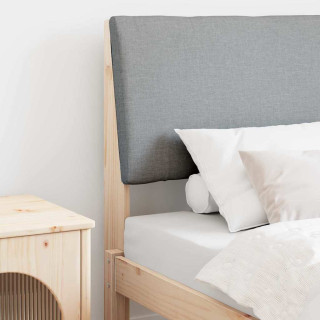 Polsterdatud voodiots Helehall 80 cm Tahke mänd