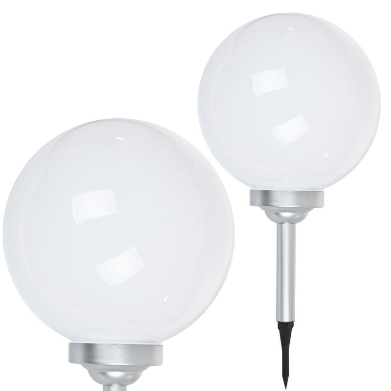 SOLAR LAMP MILK GLOBE 30x62CM