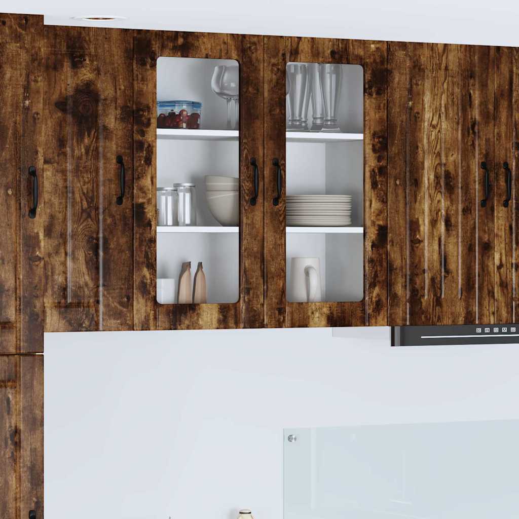 Seinakapp kööki Suitsetatud tamm 80 x 31 x 80 cm Tehispuit