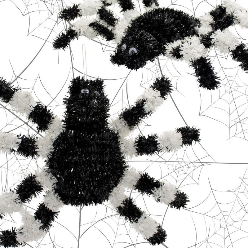 DECORATIVE FIGURE SPIDER HALLOWEEN WHITE