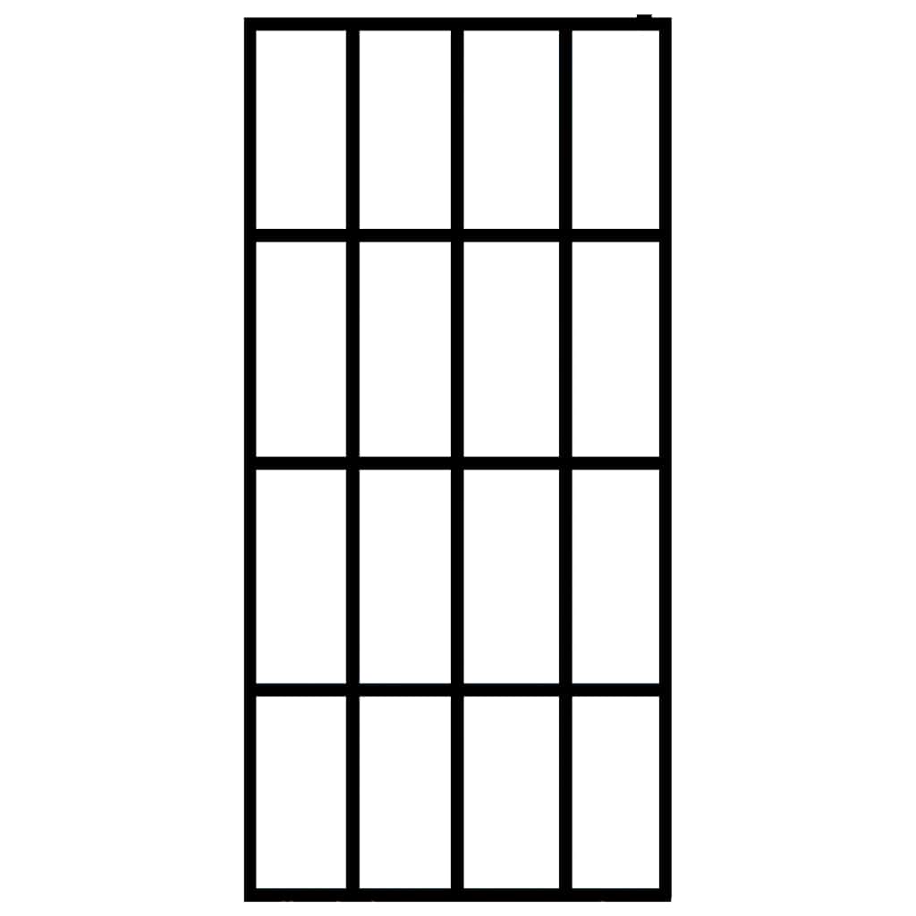 Стенка для душевого уголка, прозрачное закаленное стекло, 100 x 195 см