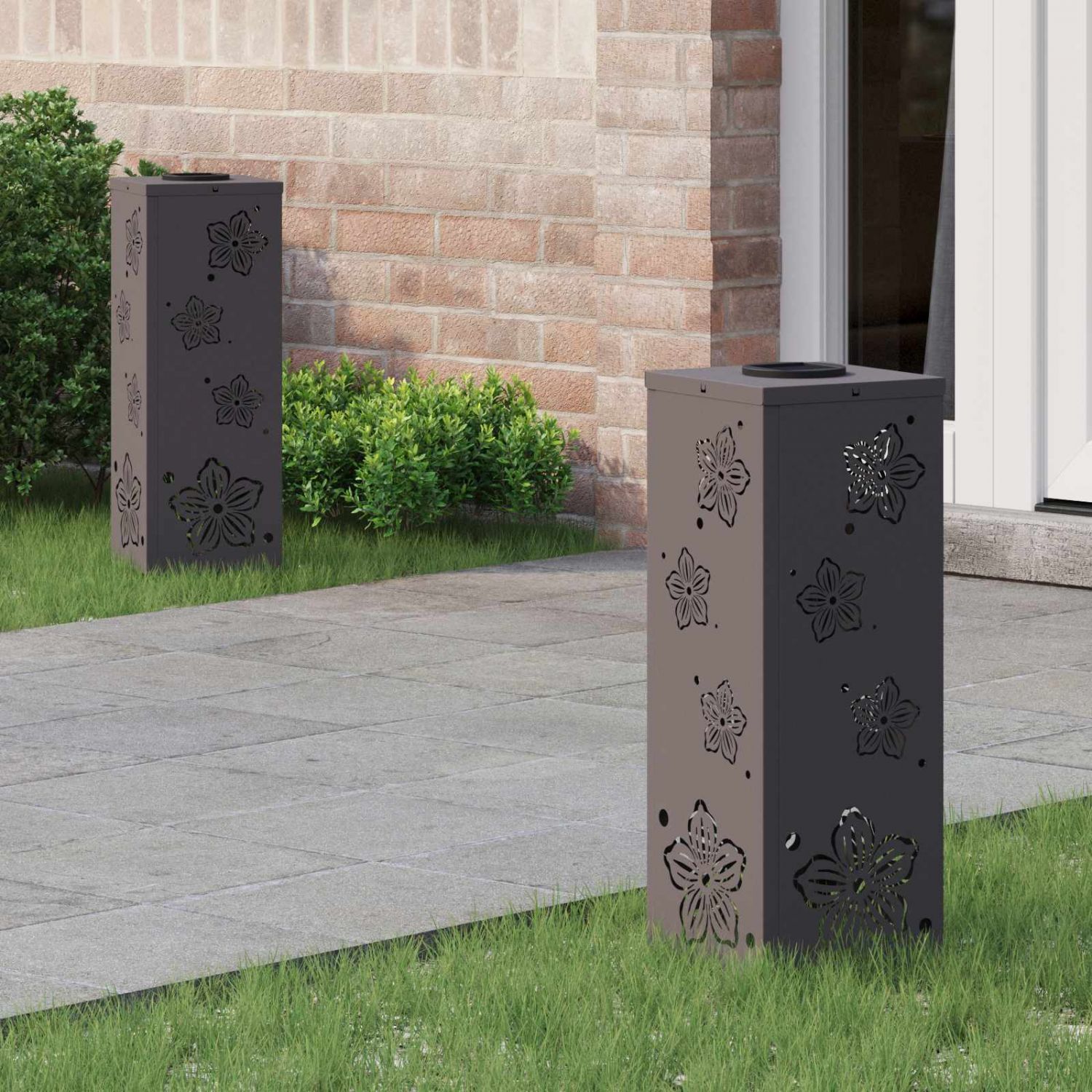 Päikese LED käigutee tuli 2 pcs Must Külmvaltsitud teras