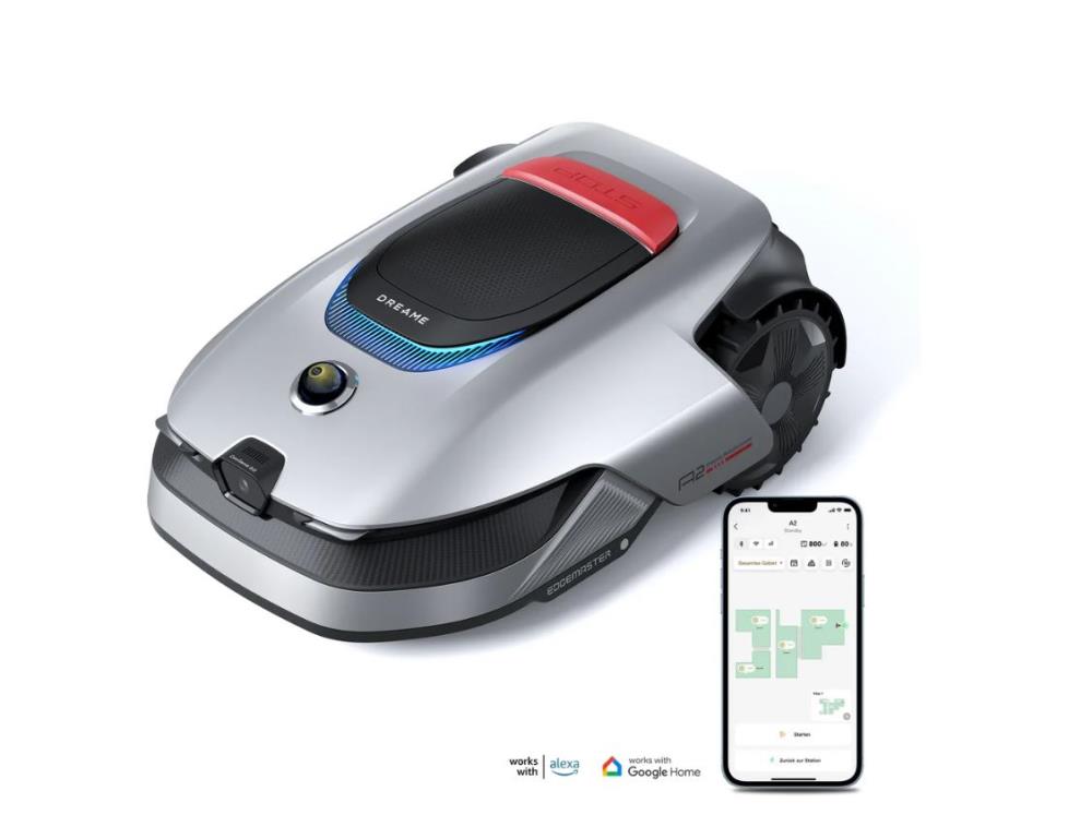 Juhtmevaba robotniiduk Dreame A2 aias muru niitmas