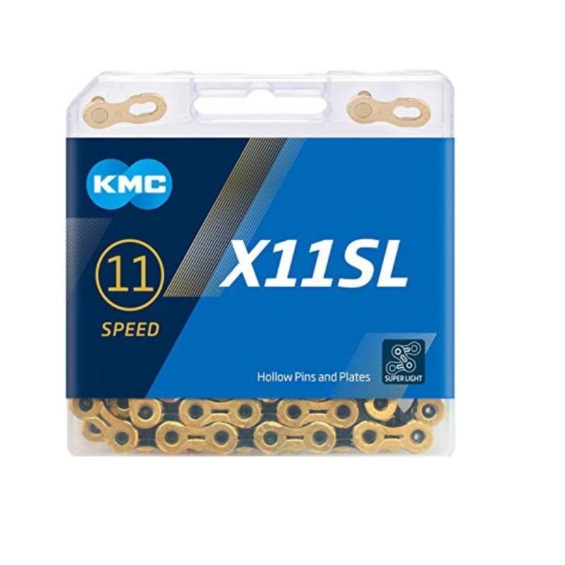 KMC Chain X11 SL Ti-N 118 Links Gold Black Box