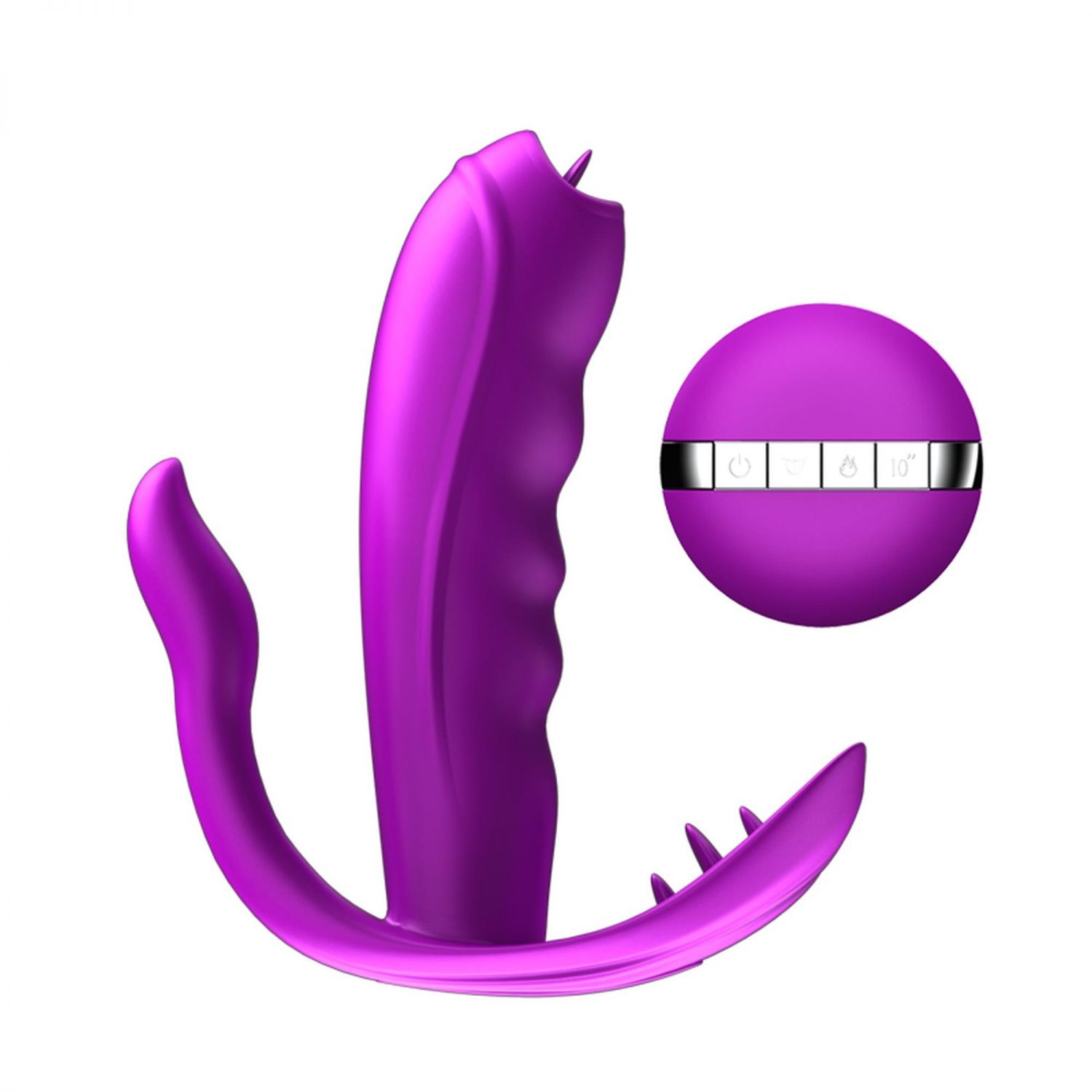 Silikoonist püksikvibraator soojendusega, 7 funktsiooni, USB