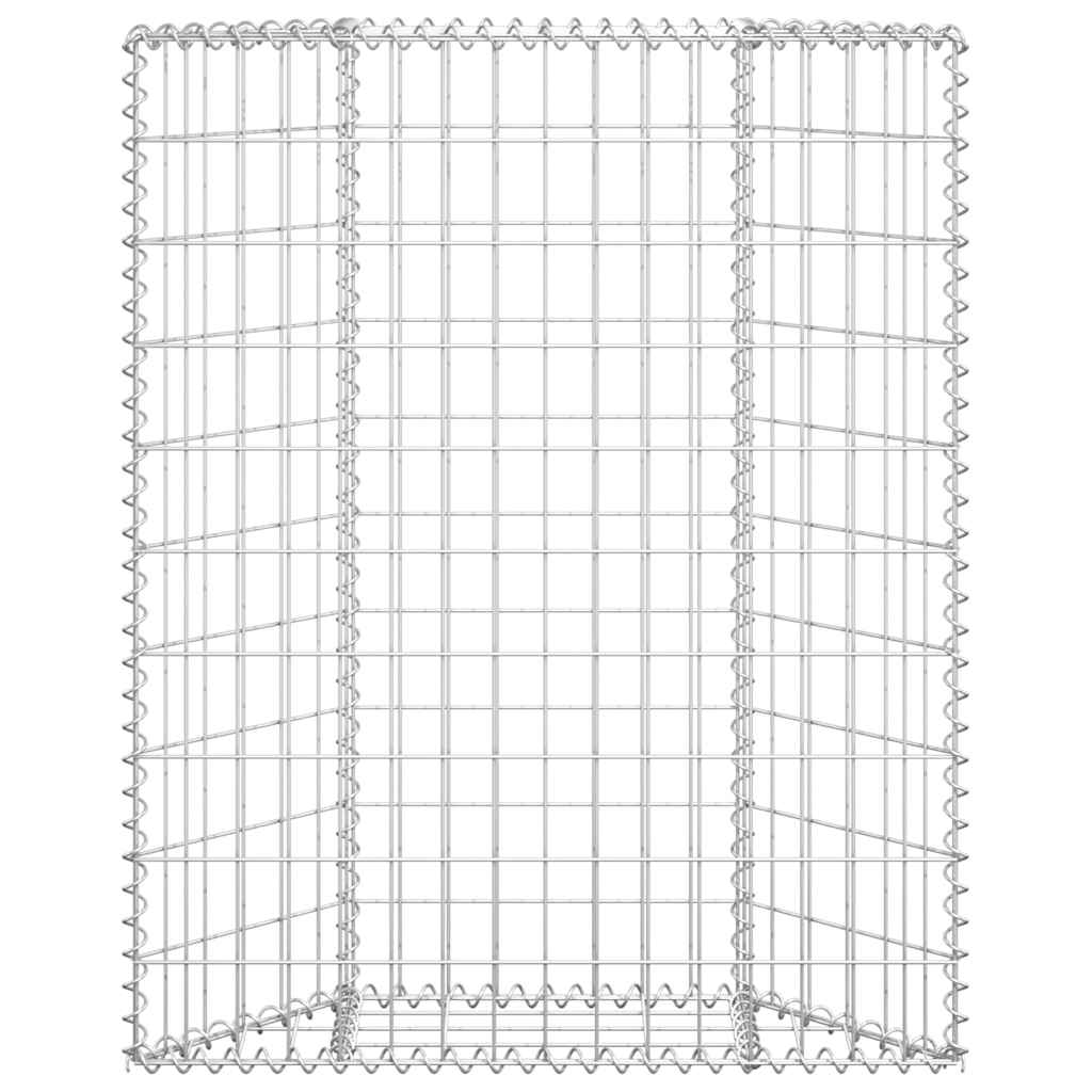 Габион-клумба, оцинкованная сталь, 80 x 20 x 100 см