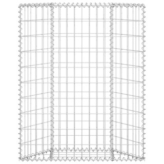 Габион-клумба, оцинкованная сталь, 80 x 20 x 100 см