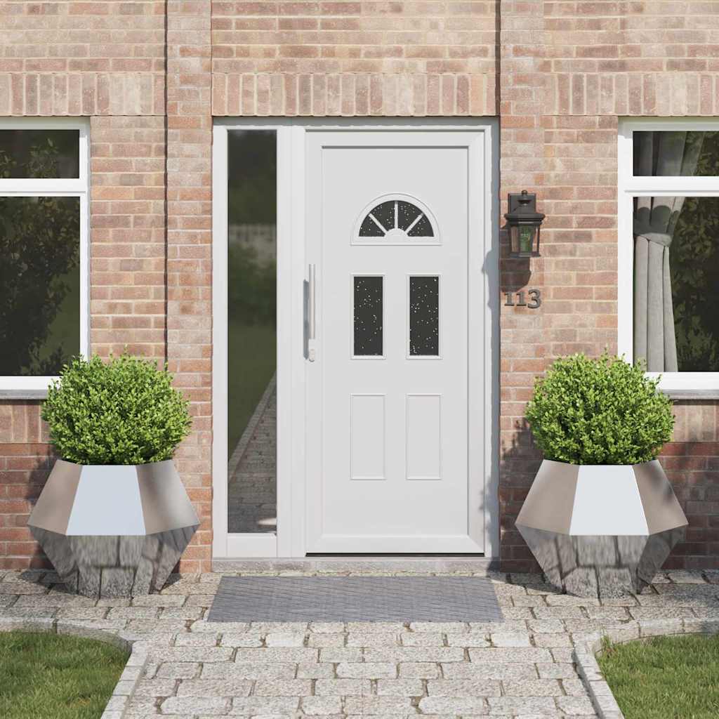 Taimekast 2 pcs Hõbedane 75 x 75 x 60 cm Roostevaba teras