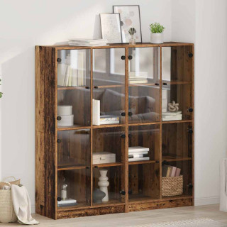 Kõrgushein 2 pcs Vana puit 136 x 37 x 142 cm Tehispuit