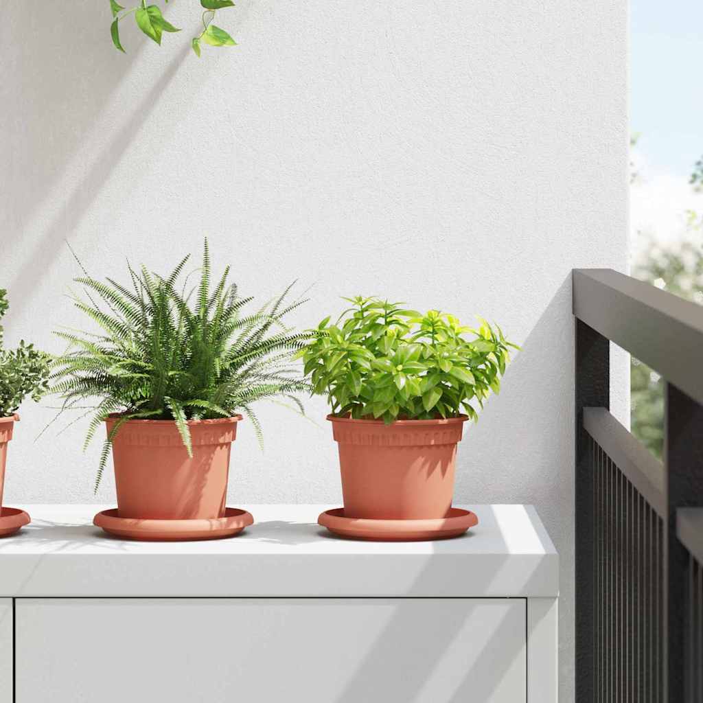 Ümmargune lillepott 24 pcs Kohviroosa Ø 12,5 x 10 cm Plastmass