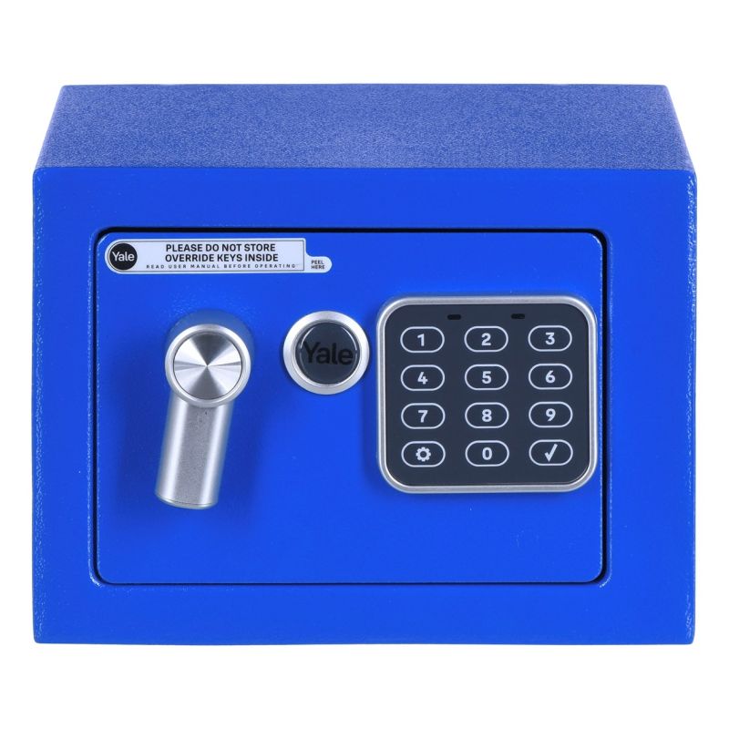Yale Mini Electronic Safe Blue YSV mini blue basic safe
