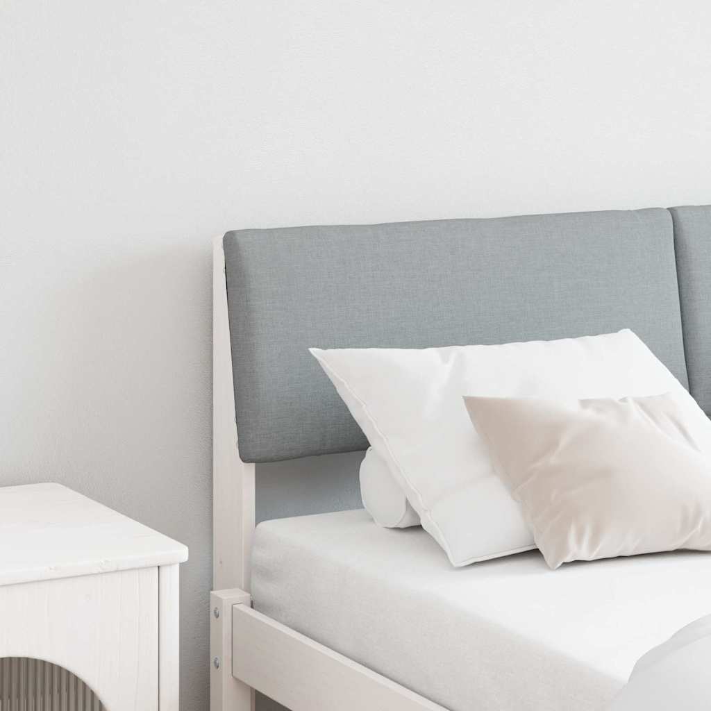 Polsterdatud voodiots Helehall 135 cm Tahke mänd