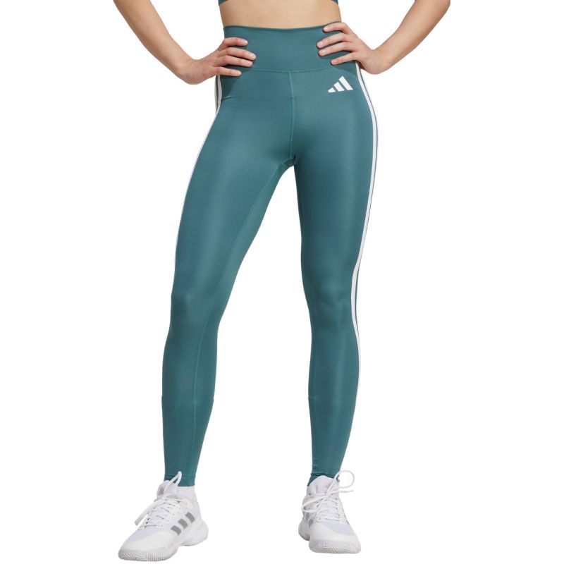 Adidas Optime Essentials 3-Stripes 7/8 Women's Leggings Green JY2152