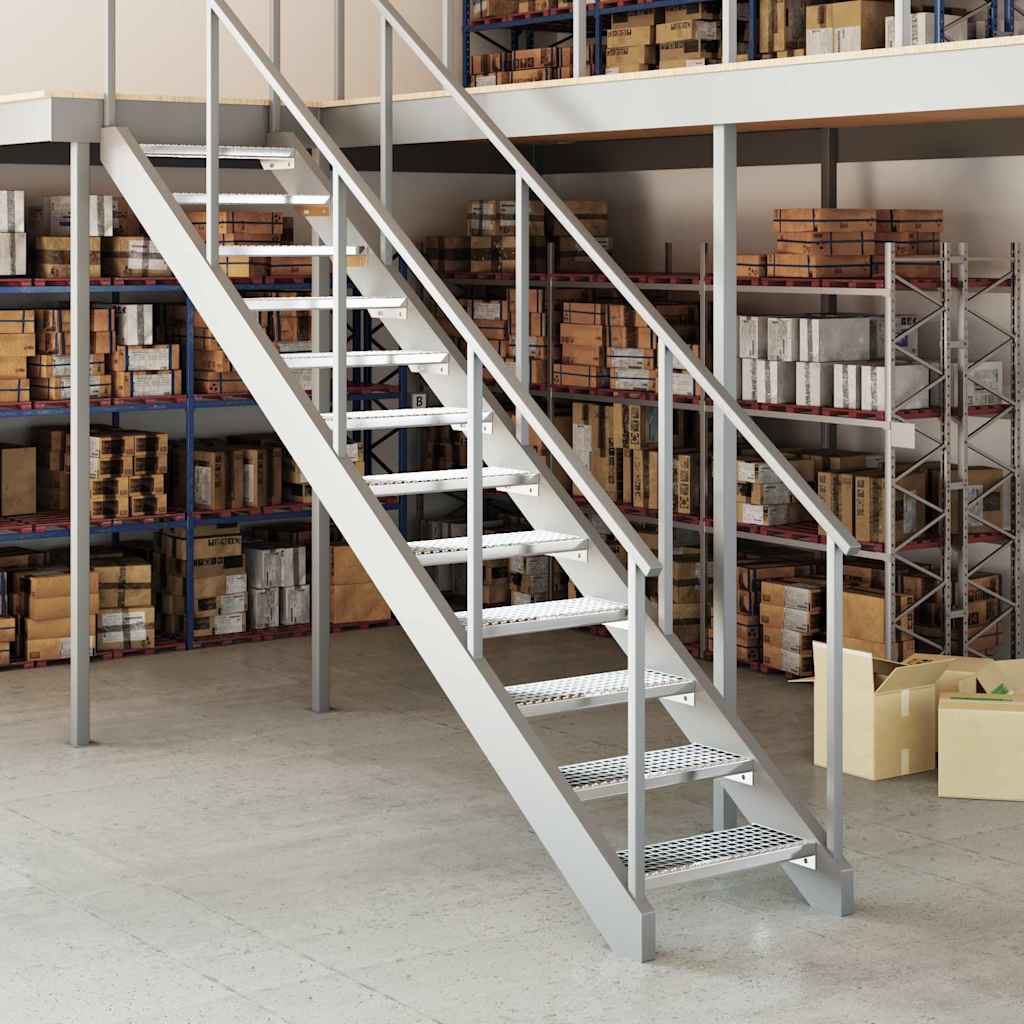 Решетчатая ступень, 60 x 24 x 7 см, оцинкованная сталь