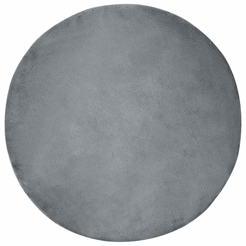 Kunstlik Küüliku Karv Mat Antratsiit Ø 200 cm Polüester