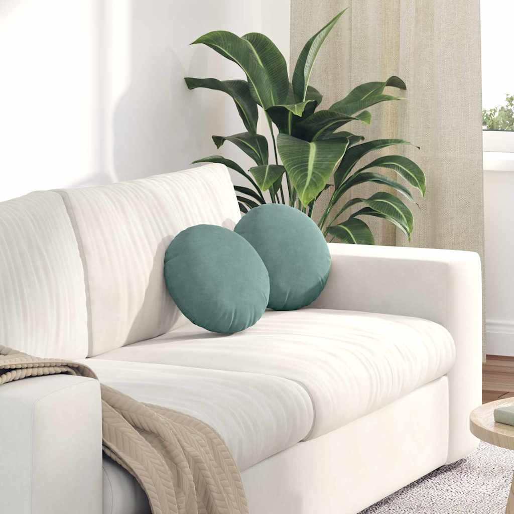 Istumispatjad 2 pcs Mere Roheline Ø 40 x 13 cm Samet