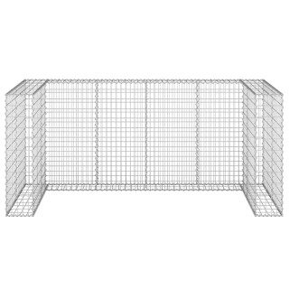 Габионная стенка для мусорных баков, оцинкованная сталь, 254x100x110 см