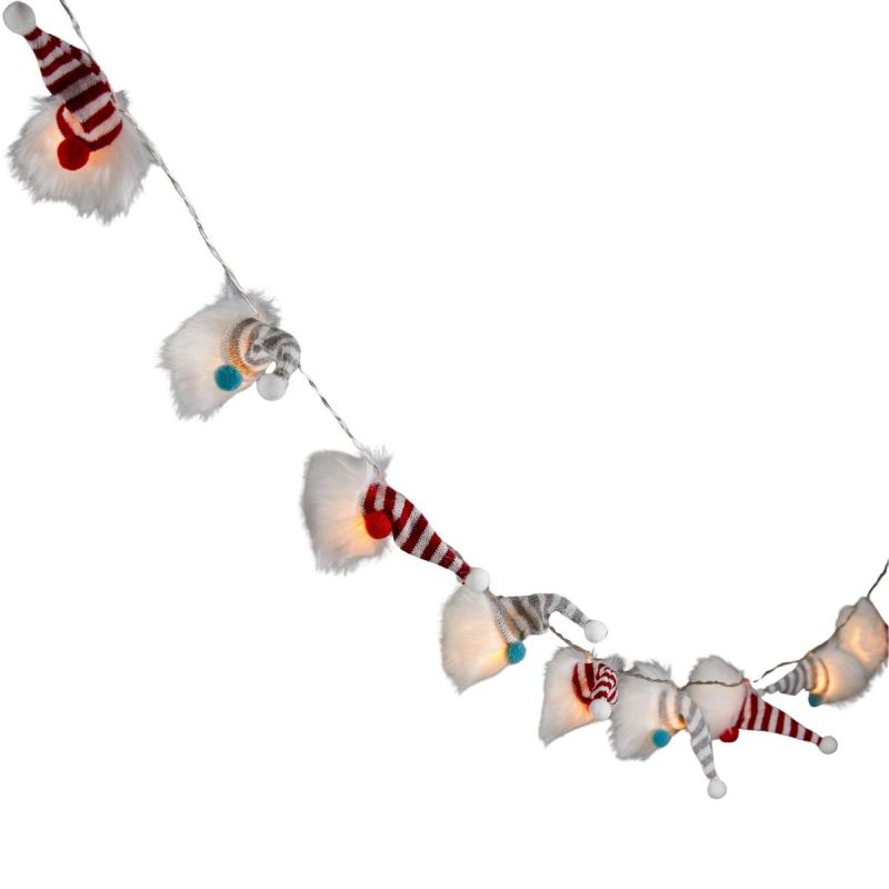 GARLAND LIGHTS 12 PCS BATTERY-OPERATED SANTA CLAUS ELVE WARM WHITE LUCA