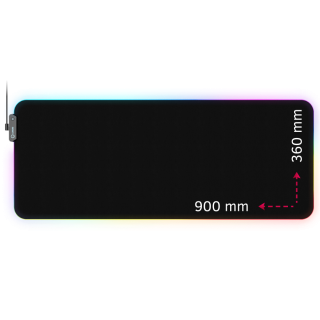 Lorgar Steller 919, Gaming mouse pad, High-speed surface, anti-slip rubber base, RGB backlight, USB connection, Lorgar WP Gameware support, size: 900mm x 360mm x 3mm, weight 0.635kg