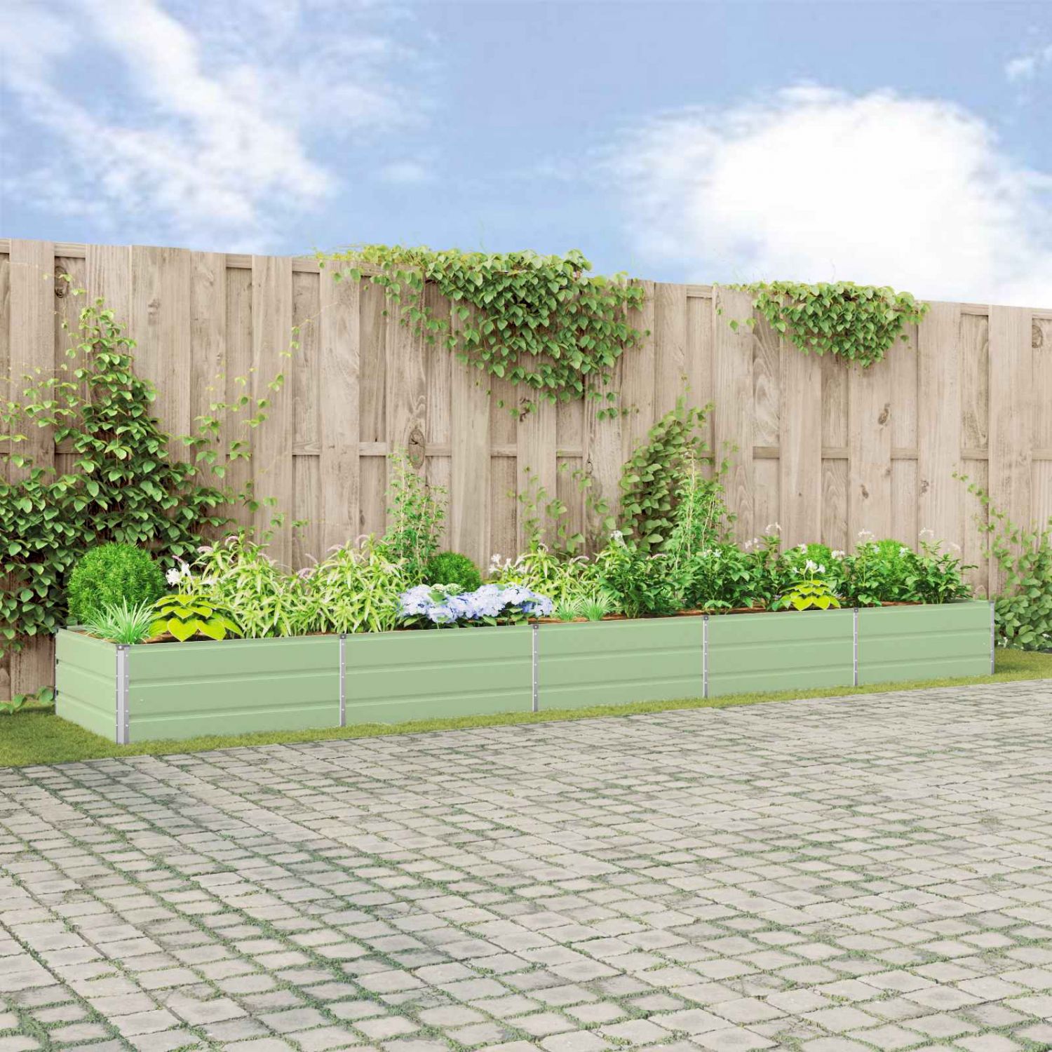 Taimekast Pastellroheline 195 x 100 x 45 cm Tsinkteras