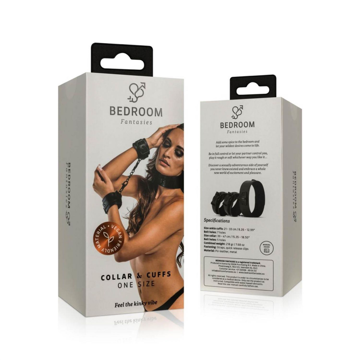 Magamistoa fantaasiad - kaelarihm ja käerauad, must