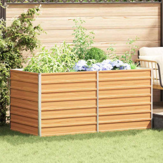 Kõrgendatud aia taimelava Helepruun 160 x 80 x 77 cm Tsinkteras