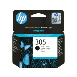 HP 305 Black Ink Cartridge, 120 pages, for HP DeskJet 2300, 2710, 2720, Plus 4100