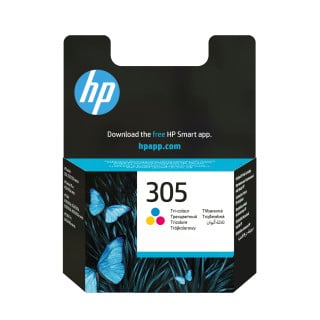 HP 305 Tri-Color Ink Cartridges, 100 pages, for HP DeskJet 2300, 2710, 2720, Plus 4100