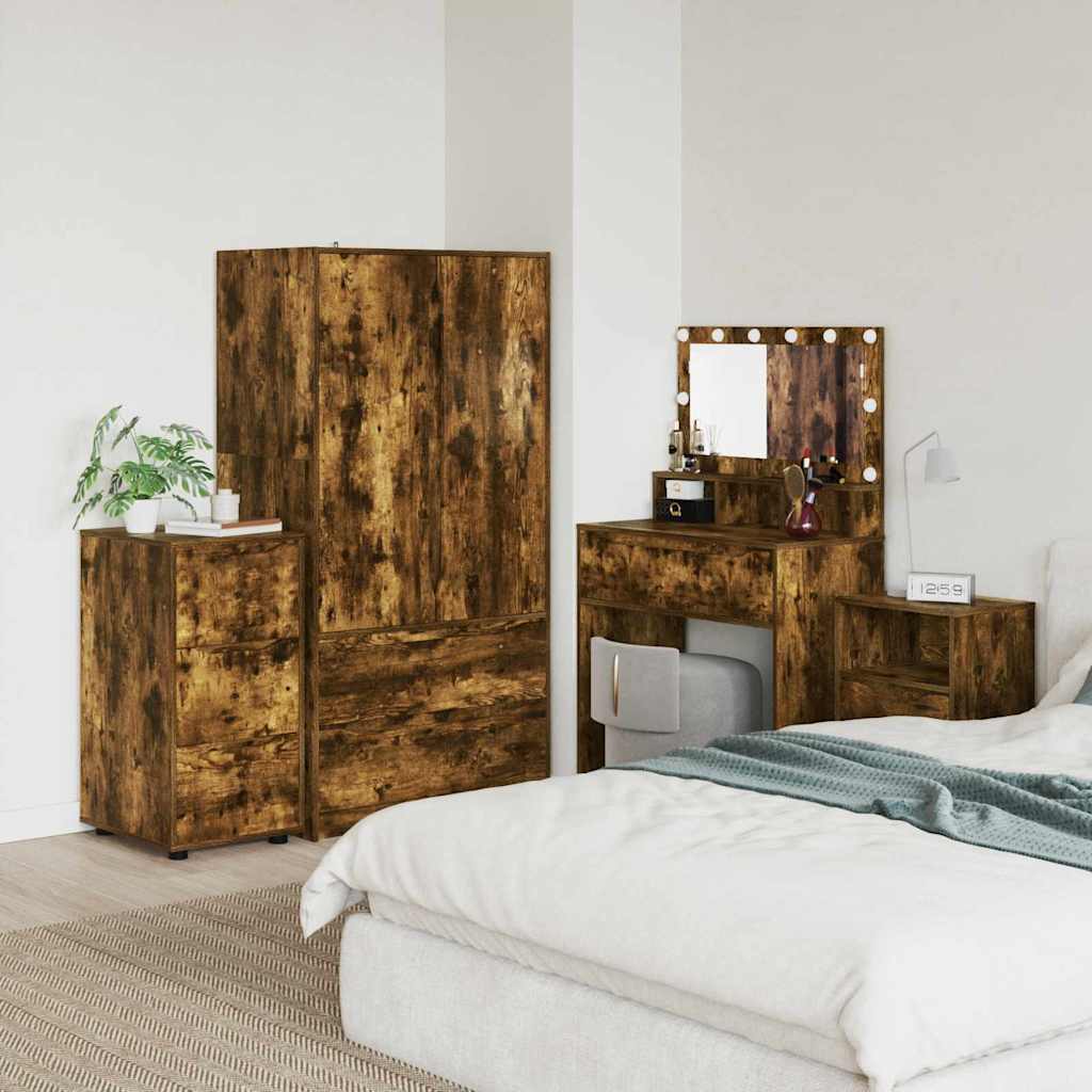 Hoiukapp Suitsetatud tamm 40 x 48 x 81 cm Tehispuit