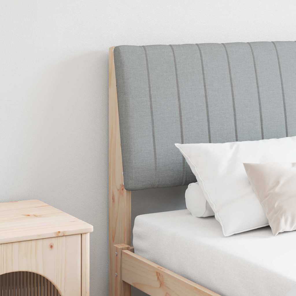 Polsterdatud voodiots Helehall 160 cm Tahke mänd