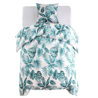 tekikotikomplekt, lehed, roheline 140 x 200/60 x 70 cm