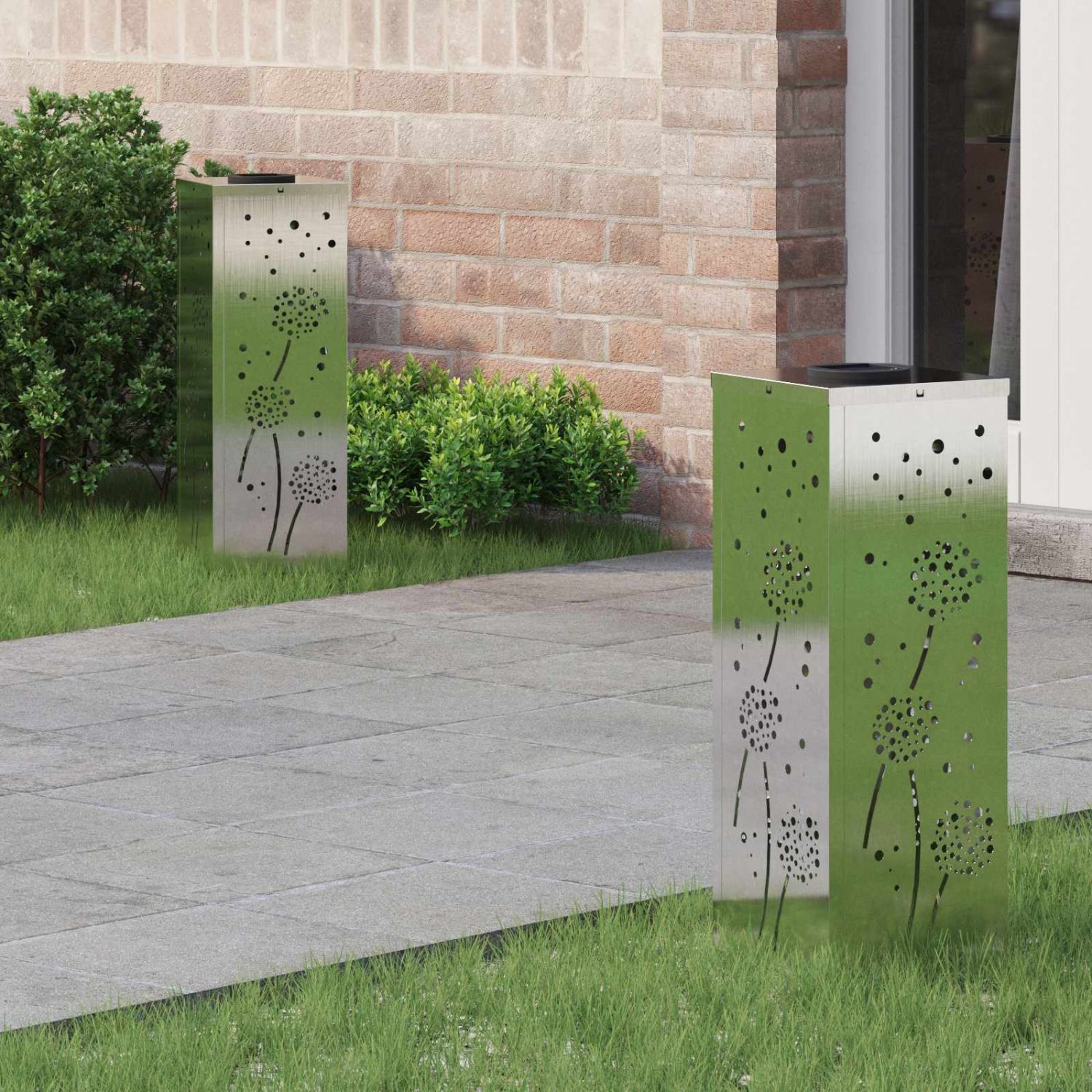 Päikese LED käigutee tuli 2 pcs Roostevaba teras