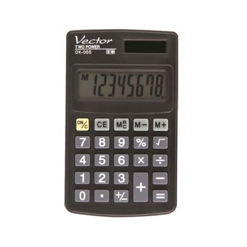 Vector Pocket Calculator DK-055, Black