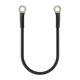 Qoltec Battery cable with connector terminals | Cable with eyelet | 20 cm | Black