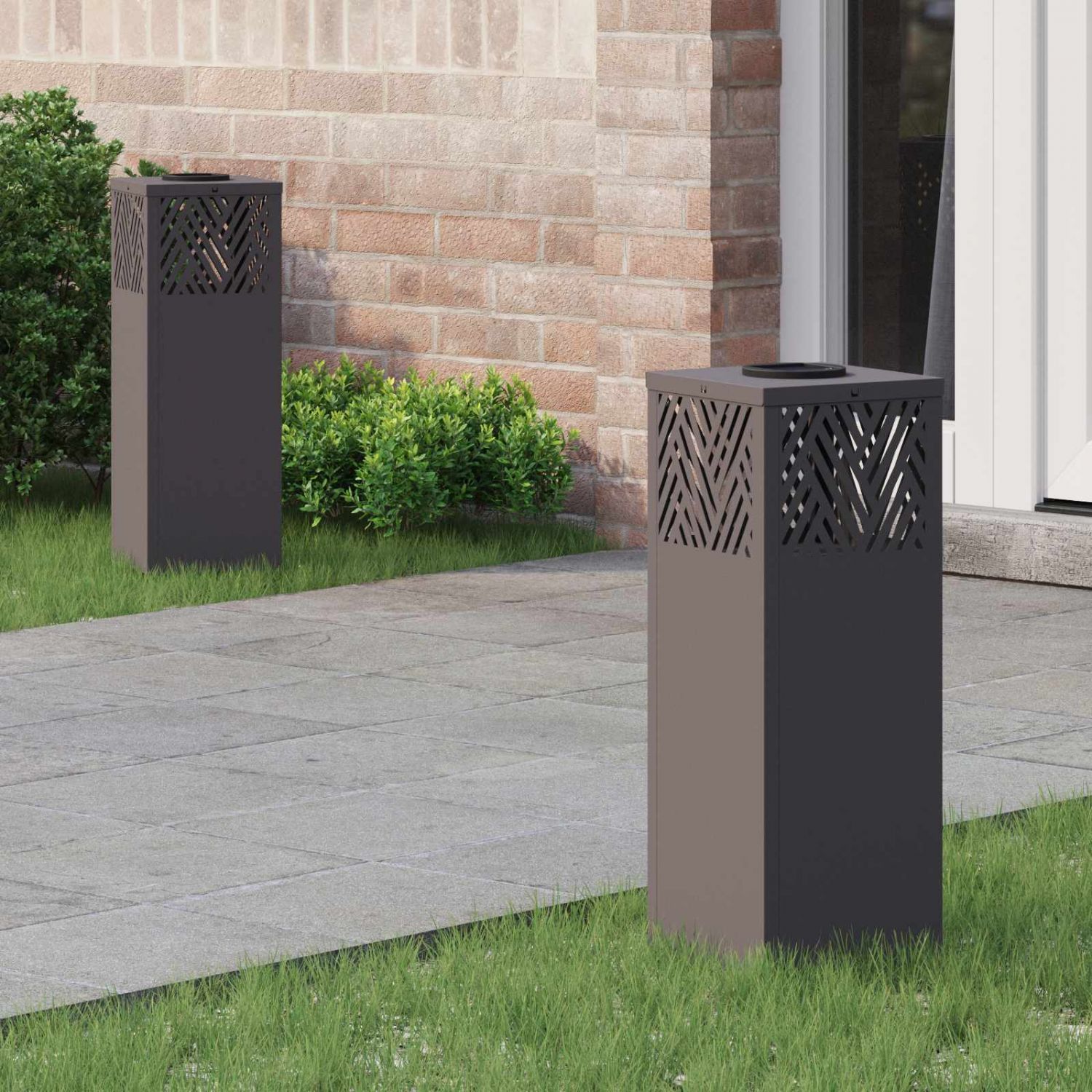 Päikese LED käigutee tuli 2 pcs Must Külmvaltsitud teras