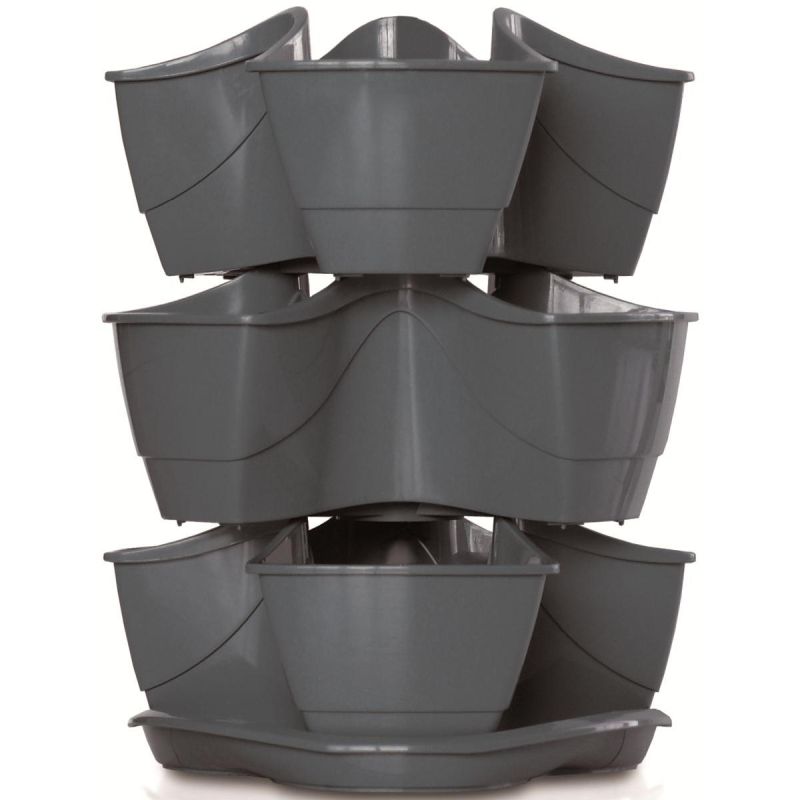VERICAL GARDEN CASCADE HERB POT - GRAPHITE
