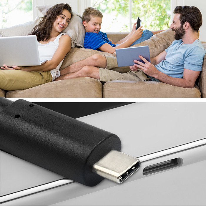 Qoltec  Turbo fast charger PD 120W| 5-28V | 3-4.5A | USB-C | Laptop | Smartfon | Black