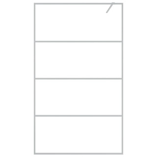 dušikabiini sein, hõbedane, 115 x 195 cm, läbipaistev ESG-klaas