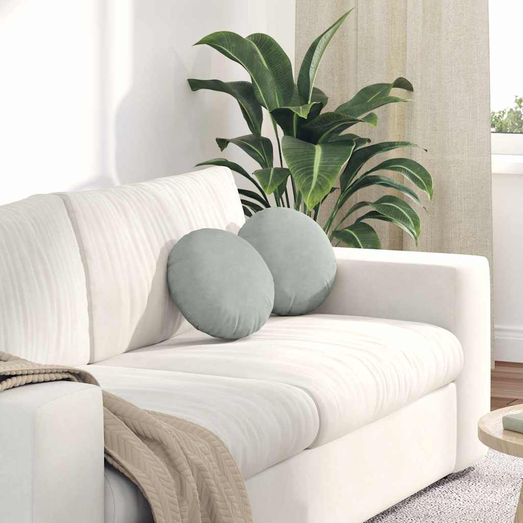 Istumispatjad 2 pcs Helehall Ø 40 x 13 cm Samet