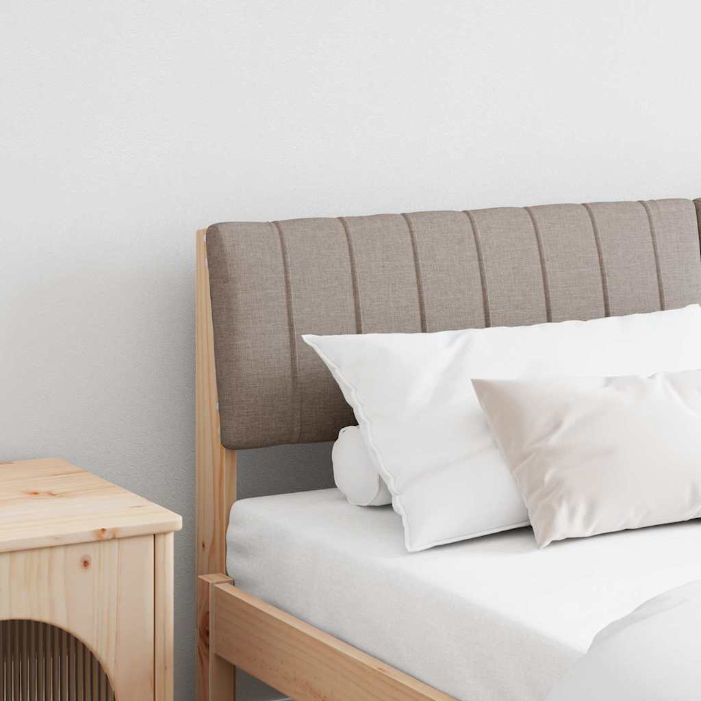 Polsterdatud voodiots Pruunikashall 150 cm Tahke mänd