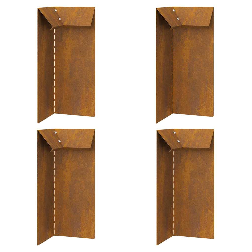 Ükssarviku aed 4 pcs Rooste 10 x 10 x 25 cm terase tüüp