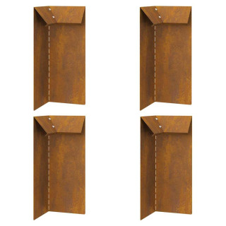 Ükssarviku aed 4 pcs Rooste 10 x 10 x 25 cm terase tüüp