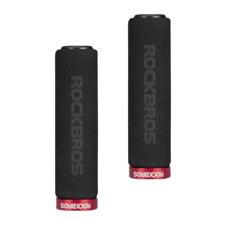 Rockbros foam bike grips black and red