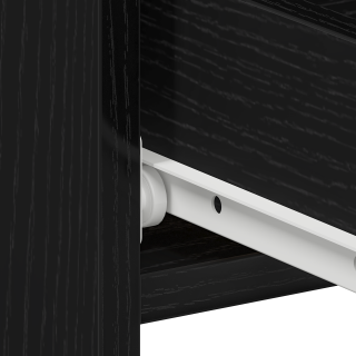 Прикроватные тумбочки 2 шт, Черный Дуб, 40x35x62,5 см, Деревокомпозит