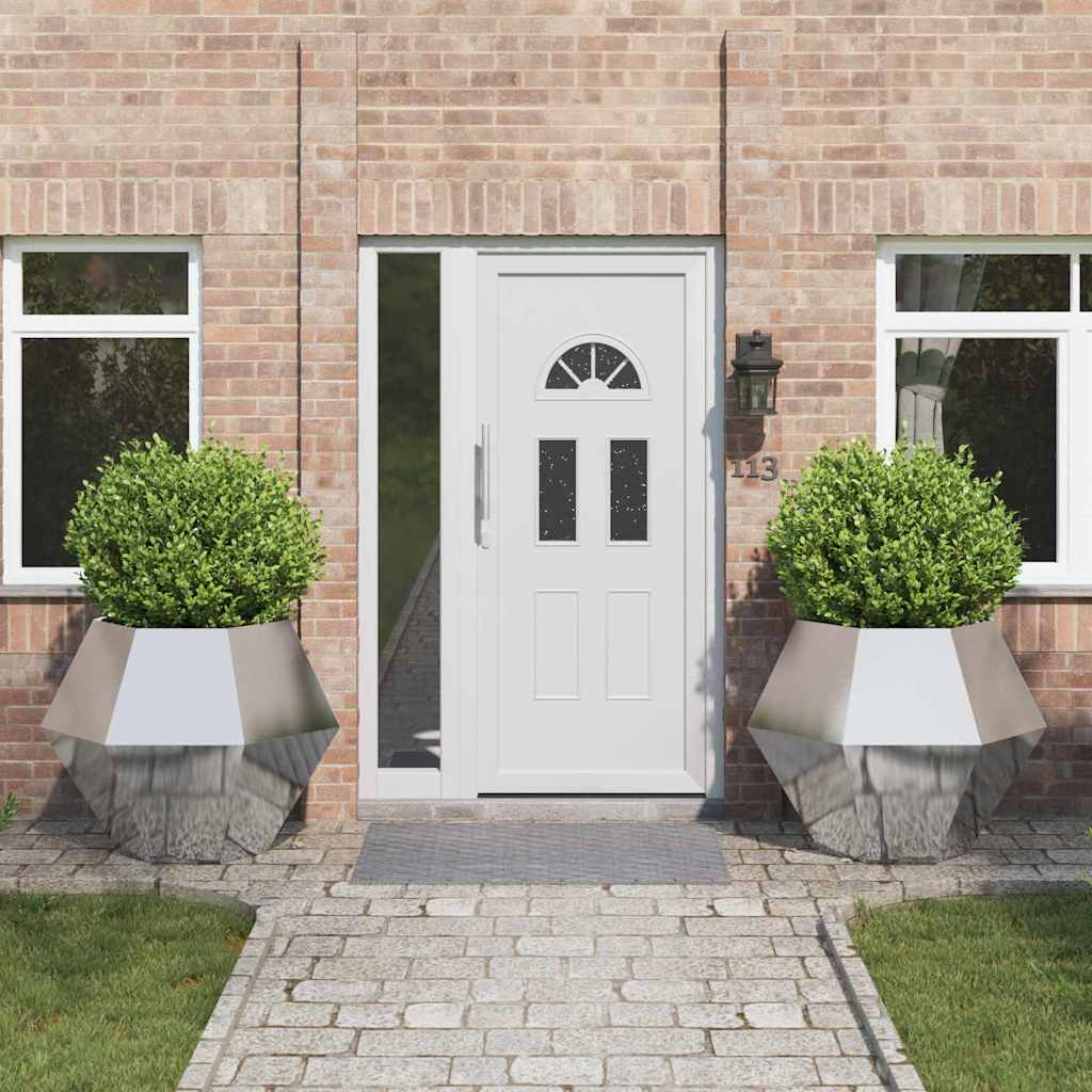 Taimekast 2 pcs Hõbedane 100 x 100 x 80 cm Tsinkteras