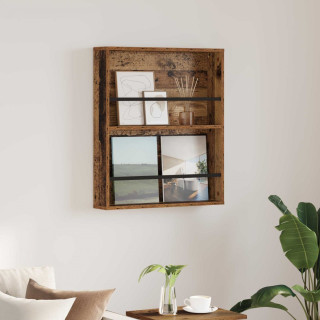 Ajakirja riiul riiuliga Vana puit 60 x 12 x 70 cm Tehispuit