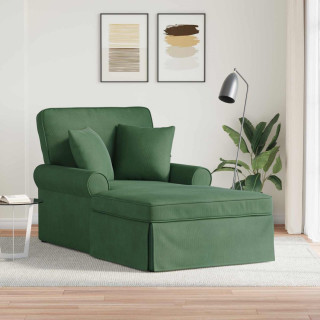 Chaise lounge pööratud äärega Jungle roheline 91 x 157 x 91 cm
